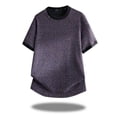 thumbnail image 3 of Daiosportswear Mens Short Sleeve Shirts - Waffle Texture Crew Neck Tshirts for Men Purple-A XL(XL), 3 of 5
