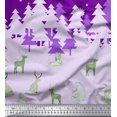 thumbnail image 2 of Soimoi Cotton Voile Fabric Cedar Tree & Snowflake Panel Print Fabric by The Yard 56 Inch Wide, 2 of 3