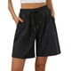 thumbnail image 1 of Bermudas Quenteen de cintura alta para mujer, color gris oscuro, 1 of 6