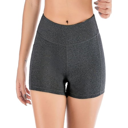 High Waist Bike Short - Activewear Bottoms for Women Workout Yoga Pockets Shorts Stretch High Waist Bike Short Leggings Sports Gym Pants Tummy Control Tight