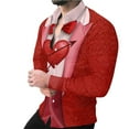 thumbnail image 6 of Handshe Men's Long Sleeve Shirt with Turn-Down Collar and Valentine's Day Print, Casual Button-Up for Romantic Wears and Daily Wear, 6 of 7