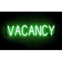 SpellBrite VACANCY LED Sign for Business. 29.9" x 6.3" Green VACANCY Sign Has Neon Sign Look With Energy Efficient LED Light Source. Visible from 500  Feet, 8 Animation Settings.