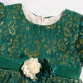 thumbnail image 4 of Mercatoo Flower Girl Dresses First 𝐂ommunion Dress Bubble Sleeve Mesh Flower 𝐅l𝐮ffy Dress Elegant Princess Dress, 4 of 8