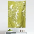 thumbnail image 1 of Sea Shells Tapestry, Abstract Swirl and Floral Elements Seahorse Silhouette Pattern Tropical, Fabric Wall Hanging Decor for Bedroom Living Room Dorm, 5 Sizes, Yellow Green White, by Ambesonne, 1 of 1