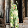 thumbnail image 2 of GILIGEGE Denim Overalls for Women Floral Printed Jumpsuits Denim Stretch Straight Leg Jeans Overall Wide Leg Pants Jean High Waist Jean Pants Classic Overalls Jeans Mid Harem Pants Green, 2 of 4