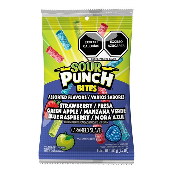 Gomitas Sour Punch bites sabores surtidos 105 g