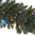 thumbnail image 4 of 6' Flocked Artificial Christmas Garland with 50 Multicolored LED Lights and Berries, 4 of 5