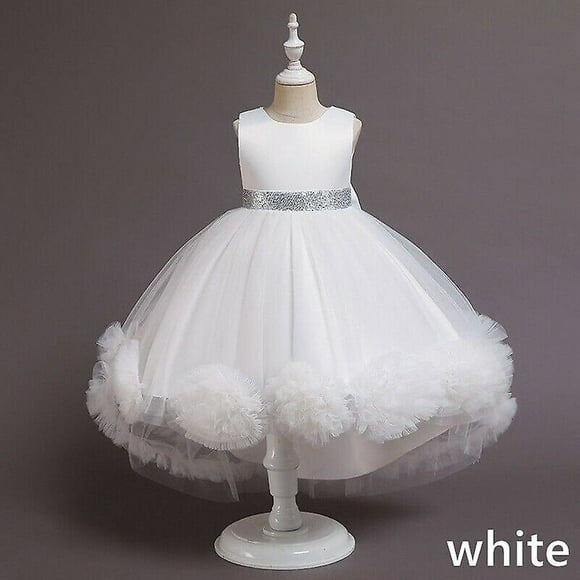 Fille Enfant Maille Robes Bulle Paillettes Sans Manches Piano Anniversaire Princesse Fête_a