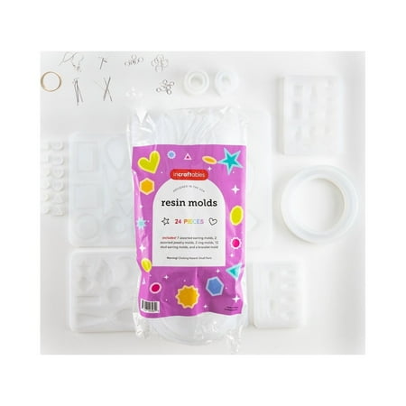 Incraftables Epoxy Resin Molds Kit with 24pcs Molds, Earring, Keychain, Bracelet & Jewelry Making