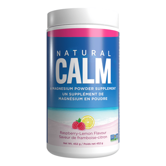 Natural Calm Magnesium Citrate Powder Raspberry Lemon Flavour - Quick Absorbing - Magnesium Drink, 452g