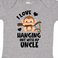 thumbnail image 4 of Inktastic Monkey I Love Hanging out with My Uncle Boys or Girls Baby Bodysuit, 4 of 5