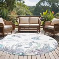 thumbnail image 4 of Turtle Coastal Round Area Rug 5Ft Washable Circle Rugs for Living Room Bedroom, Nautical Summer Beach Coral Jellyfish Shell Non-Slip Carpet Floor Mats Indoor Outdoor Carpet Runner Home Decor, 4 of 8