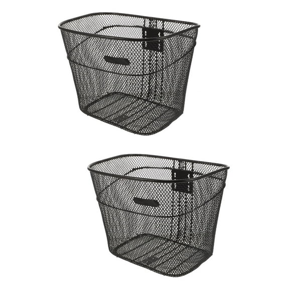Raindrops 2pcs Portable Bike Basket Metal Bicycle Basket Detachable Bicycle Basket Bike Storage Holder Bicycle Basket