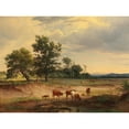 thumbnail image 3 of Josef Feid 24x19 Black Modern Framed Museum Art Print Titled - Open Landscape with Herdsman Resting Near Modling, 3 of 5