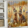 thumbnail image 5 of JRXY Abstract Rabbit Animal Spring Painting, Cute Bunny Shower Curtain Multiple Sizes White, 5 of 6