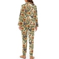 thumbnail image 2 of DISNIMO Sunflower Rooster Print Womens Button Down Pajama Set Long Sleeve Sleepwear Soft Comfy Loungewear V Neck Lounge Set with Long Pajama Pants, 2 of 7