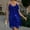 Blue, variant on Pisexur Sleeveless V-Neck Dress Women's Fashion Suspender Crewneck Sequin Feather Sleeveless Solid Mini Dress Women Dress