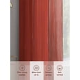 thumbnail image 6 of Red Black Ombre Sheer Curtains 96 Inch Length 2 Panels Set, Vintage Farmhouse Wooden Voile Window Treatment Semi Sheer Long Curtains Drapes for Bedroom/Living Room/Kitchen 52"x96"x2, 6 of 7