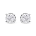 thumbnail image 6 of Haus of Brilliance .925 Sterling Silver 3/4 Cttw Womens Round Cut Natural Diamond Prong Settings Push Back Rhodium Plated Salt & Pepper Classic Solitaire Stud Earrings (H-I Color, I3 Clarity), 6 of 9