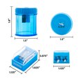 thumbnail image 5 of BAZIC Pencil Sharpener Manual, Single + Dual Holes Compact Colored Sharpeners (2/Pack), 4-Pack, 5 of 7