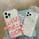 thumbnail image 2 of Funda de teléfono rosa con letras Wishes para iPhone 14 Plus, 11, 12, 13, 14 Pro Max, 6, 6S, 7, 8, SE, 2022, XR, X, XS, 2 of 4