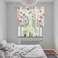 thumbnail image 4 of Spring Floral Kitchen Curtains Window Panels, Pink Blue Flowers Butterfly Farmhouse Insulated Window Treatment Curtain, Grommet Curtains for Bedroom/Living Room/Bathroom, 2 Piece 27.5"Wx39"L, 4 of 8
