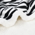 thumbnail image 4 of Catalonia Sherpa Fleece Throw Blanket, Soft Plush Couch Blanket, TV Bed Blanket, Comfy Warm Heavy Throws, Comfort Caring Gift, Zebra, 50" x 60", 4 of 6