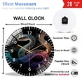 thumbnail image 2 of Toughened Glass Wall Clock with Futuristic Tech Art Silent Movement, Battery Operated(AA Batteries Not Inclued), Artistic Home Decor 12inches, 2 of 8