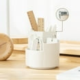 thumbnail image 5 of Anuirheih Desk Pencil Holder with 3 Slots, 360 Degree Rotating Pen Organizers for Desktop Storage Stationery Supplies, 5 of 8