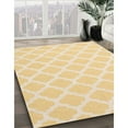 thumbnail image 2 of Ahgly Company Indoor Rectangle Contemporary Chrome Gold Yellow Trellis Area Rugs, 2' x 3', 2 of 6