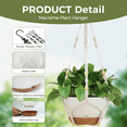 thumbnail image 4 of Gentingbro 3 Pcs White Hanging Planters Set, Decorative Pots for Succulents, Green Plants & Flowers Indoor Outdoor, Space-Saving Hanging Plant Pots for Vertical Gardening, 4 of 8