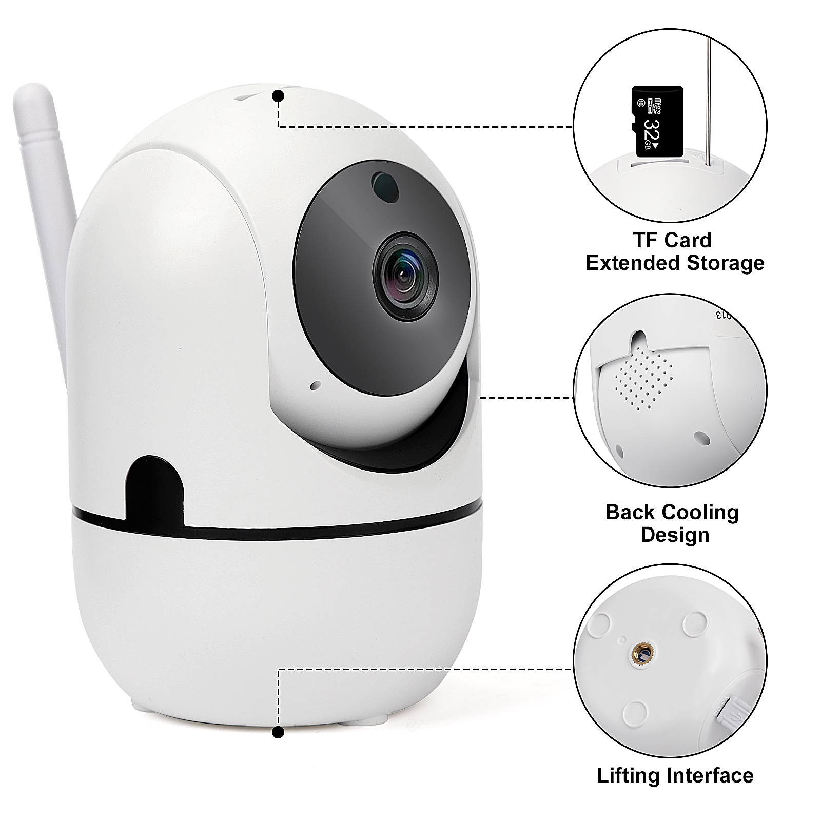 Smart Baby Monitor Wifi Camera 1080p Fhd Home Security Cctv Camera With Night Vision Sound Motion Detection 2 Way Audio Walmart Com