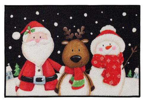 DOGS IN RED TRUCK nonskid MERRY CHRISTMAS 20"x30" Natco PRINTED KITCHEN RUG