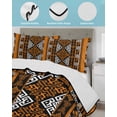 thumbnail image 3 of Quilts Queen Size Bedding Set, Yellow Beige Boho Reversible Summer Quilt 3 Pieces, Geometric Vintage Abstract Art Ethnic Lightweight Bedspreads Coverlets with 2 Pillow Shams for All Seasons, 3 of 5