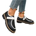 thumbnail image 5 of Women’s Casual Slip on Tassel Loafers Dressy Non-Slip Chunky Sole Leather Womens Casual Shoes Comfortable Walking Shoes Slip On Shoes Women Wide Toe Box Business Loafers Moccasins Comfort Flats 36, 5 of 5