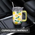 thumbnail image 7 of 40 oz Tumbler Lemon with Handle Vacuum Insulated Water Bottle Leak Resistant Travel Cups Car Cup Holder Friendly for Travel Commuting, 7 of 7