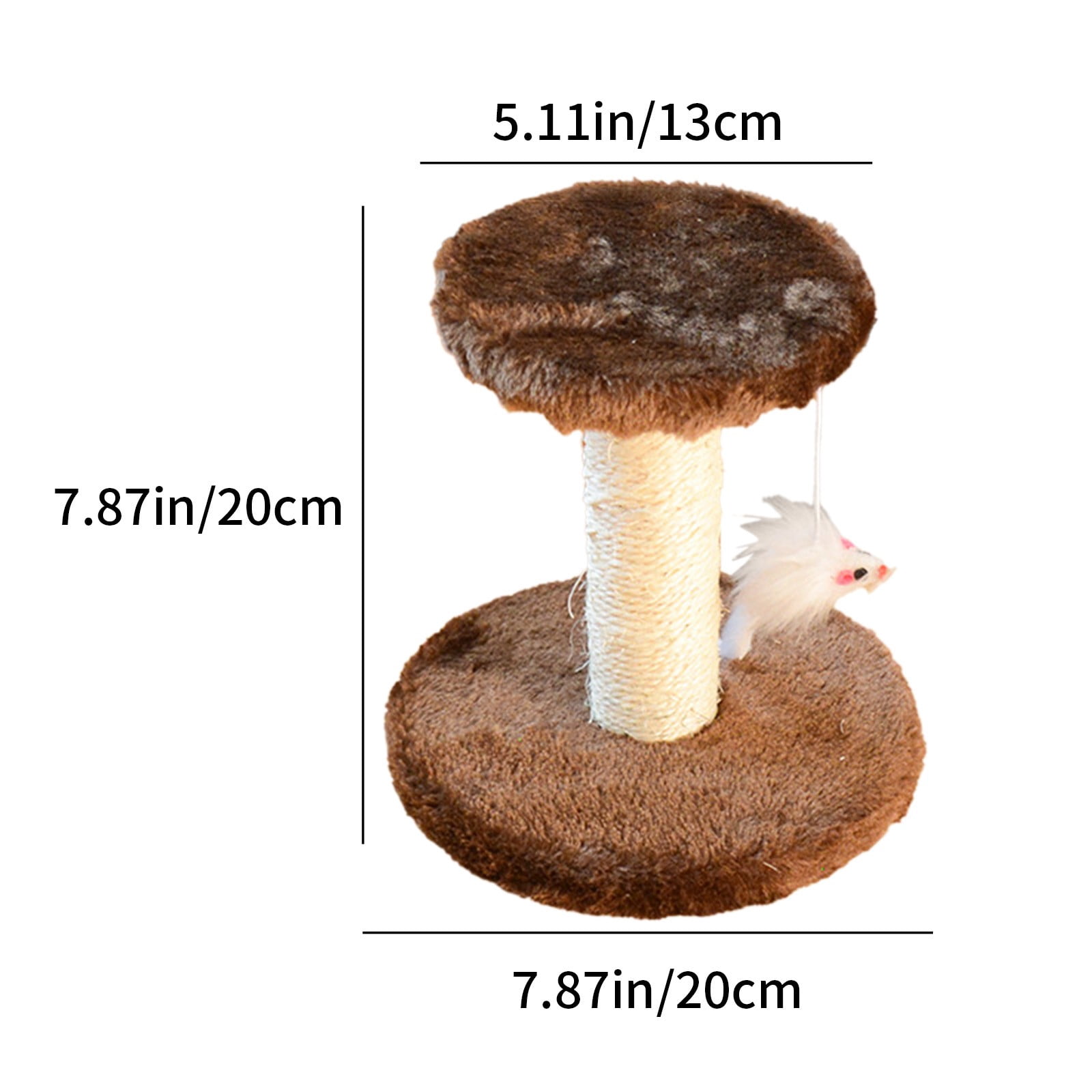 Sisal Cat Scratching Post for Indoor Cats and Kittens with Sisal Scratcher Poles, Post Cats Climbing Frame Cats Tree Small Cats Toy Cats Jumping Terrace Corpuscle Board