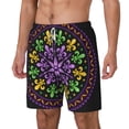 thumbnail image 2 of Uemuo Mardi Gras5 Pattern Mens Swim Trunks Quick Dry Board Shorts with Mesh Lining, Stretch Beach Shorts Quick Dry No-Chafing Board Shorts-XX-Large, 2 of 9