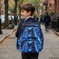 thumbnail image 6 of FUIALDOLG Howling Wolf Girls Backpacks with traspirante, Adjustable Shoulder Straps Lightweight 17 Inch School Bag for Back to School Commute, 6 of 10