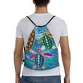 thumbnail image 2 of Easygdp Little Sea Turtles Drawstring Backpack, Beach Sackpack, Travel Sackpack Lightweight for Sports, Gym, Travel, Swimming - Medium, 2 of 9