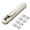 White, variant on Portable Paper Fastener Stapler, Push-Type Paper Clip Dispenser, Reusable Metal Clips Stapler, Multi-Use Document Stapler, No-Pin Stapleless Stapler for Office, Home, File Organization,Blue