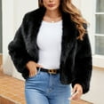 thumbnail image 4 of Ashirexll Womens Winter Coats, Womens Fleece Coats, Ladies Warm Faux Fur Coats with Turn Down Collar for Solid Winter Outerwear, 4 of 7