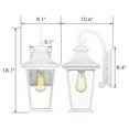 thumbnail image 2 of Modern White Outdoor Carriage Lights Large Outside Lights for House Clear Glass in White Finish, 2 of 2