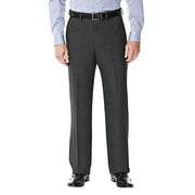 Haggar Comfort Stretch Premium Fabric Dress Pants, Textured Gray Heather 38 x 30