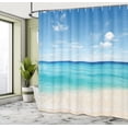 thumbnail image 6 of JOOCAR Ocean Shower Curtain,Tropical Carribean Sea Shore Sand Beach Polyester,with Hooks,72x72inch, 6 of 6