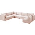 thumbnail image 3 of Meridian Furniture Jacob Sectionnel Modulaire en Velours Rose, 3 of 10