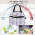 thumbnail image 4 of Honeii Bouquet and Lavender Flowers Print Lunch Box,Insulated Lunch Bag,Lunch Tote Bags,Leakproof Cooler Lunch Case for Travel Work Picnic, 4 of 7