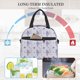 thumbnail image 4 of Disketp Stripes and Sprigs of Lavender Lonchera Térmica para Mujer y Hombre, Bolsa de Almuerzo Reutilizable e Impermeable para Trabajo, Viajes y Picnic, 4 of 7