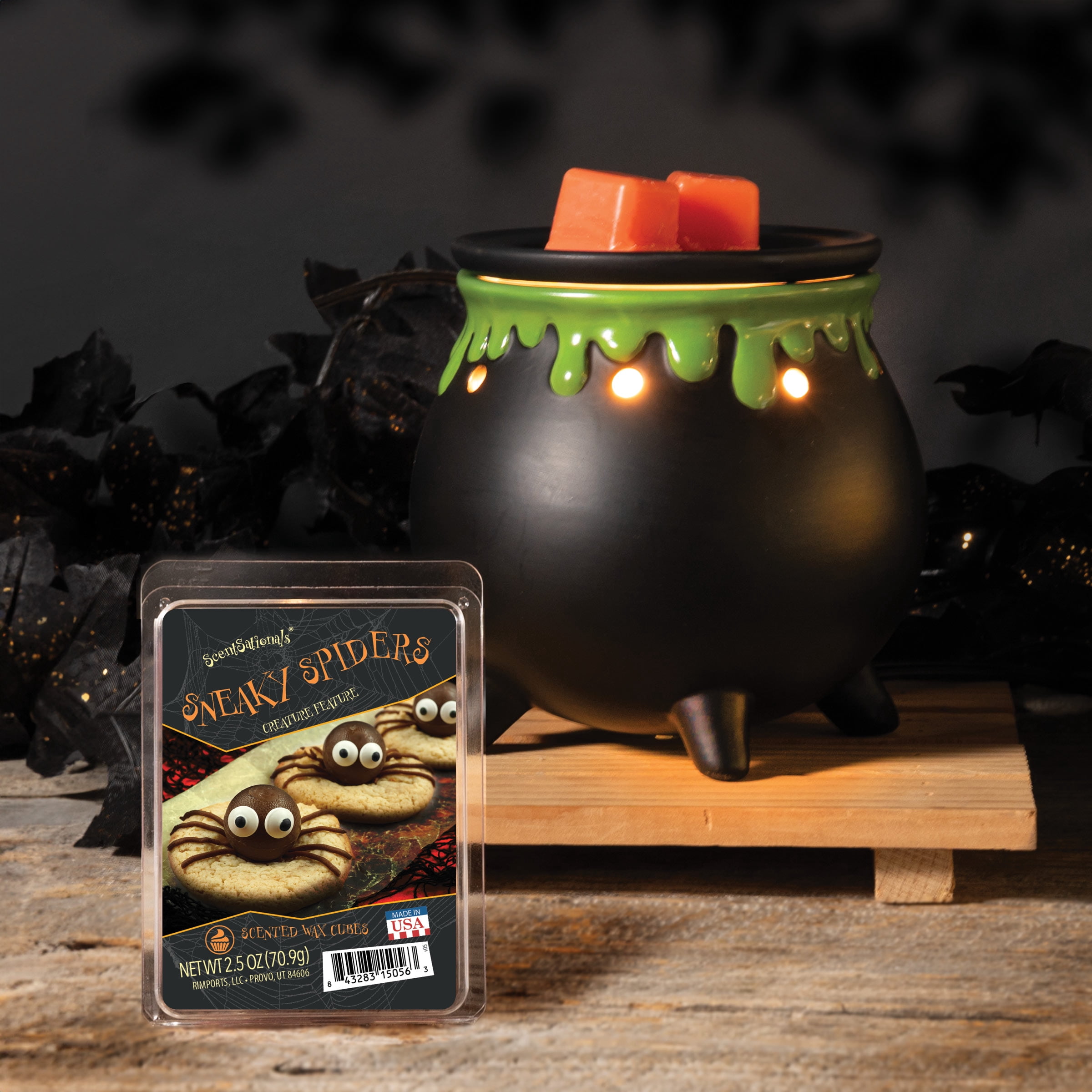 ScentSationals Halloween Scented Wax Melts, Sneaky Spiders, 2.5 oz