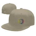 thumbnail image 4 of DouZhe Flat Brim Cap Snapback Hat, Sun Light Face Prints Adjustable Yellow Adult Baseball Cap, 4 of 6